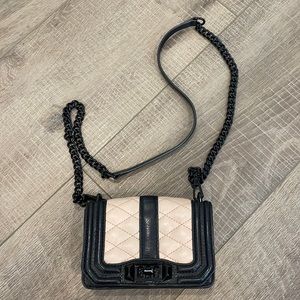 Rebecca Minkoff Cross Body Purse; Blush & Black; good condition